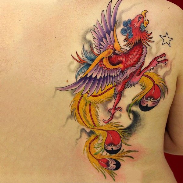 Tattoo tứ linh phụng hoàng