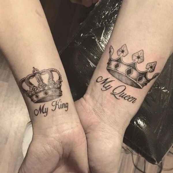 Tattoo vương miện đẹp đôi