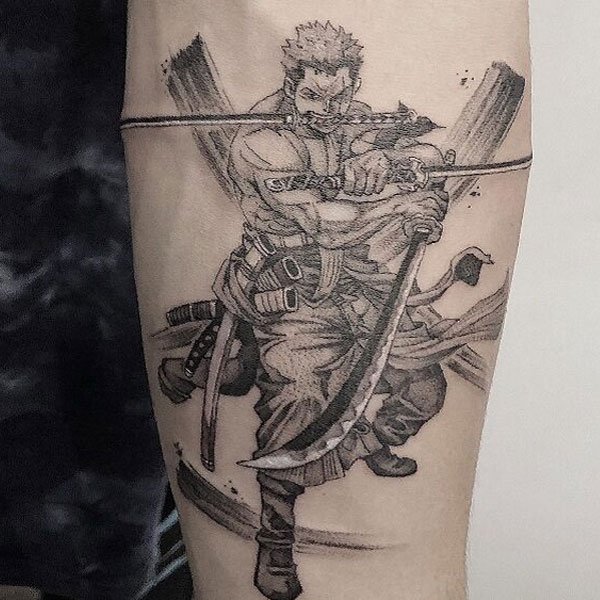 tattoo zoro ở tay