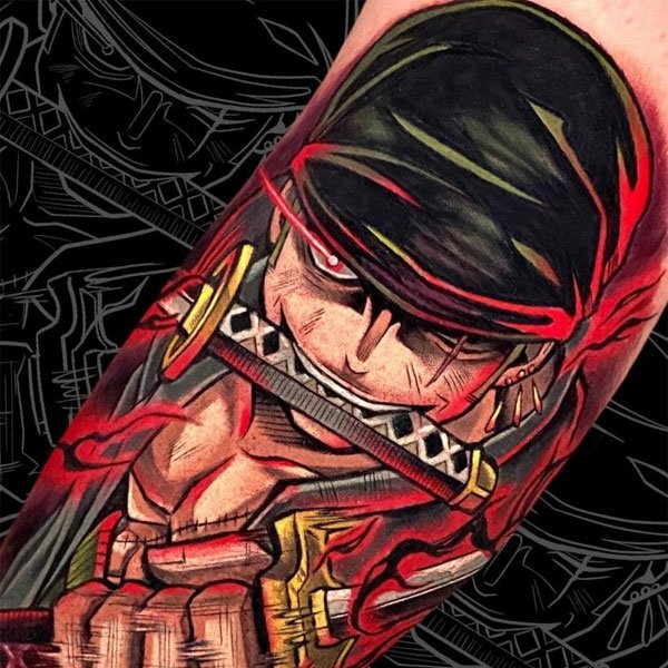 Tattoo zoro rực cháy