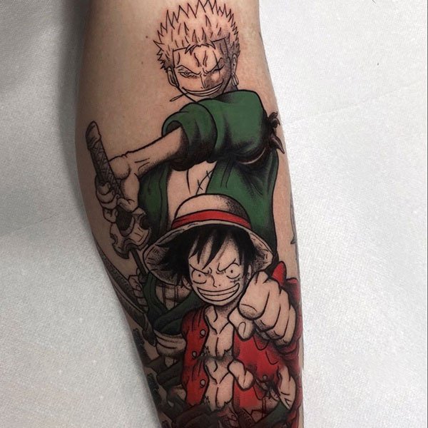 Tattoo zoro với luffy ngầu