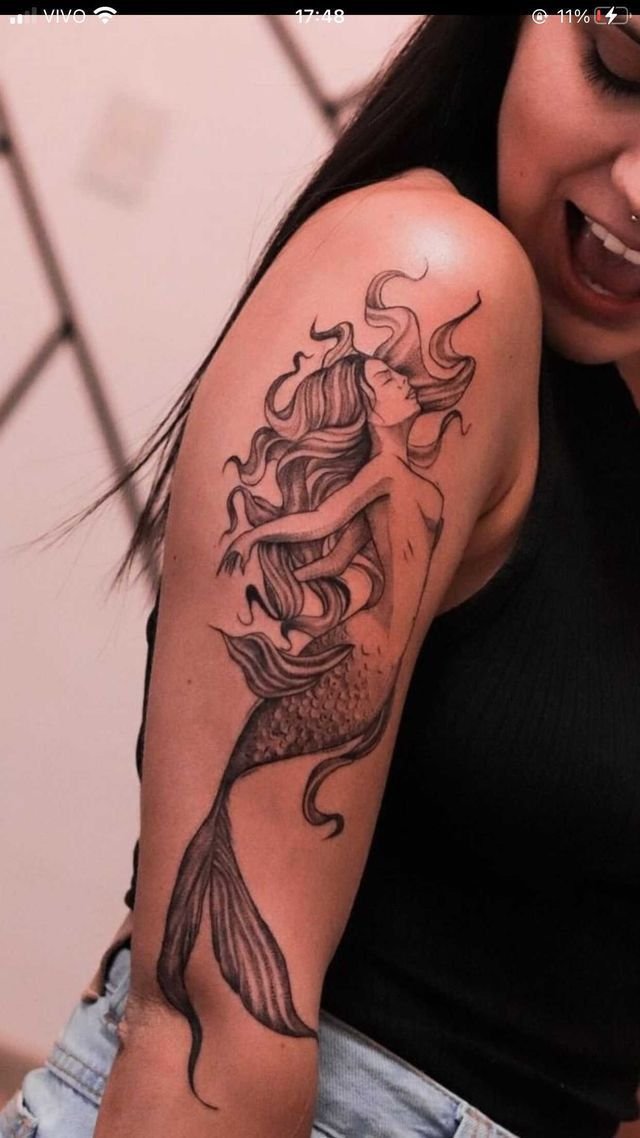 cực chất với kiểu tattoo nàng tiên cá