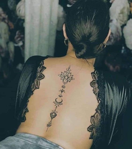 Mẫu tattoo hoa sen mandala cực gợi cảm