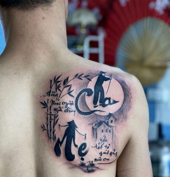 mẫu tattoo mang ý nghĩa cao đẹp về cha mẹ