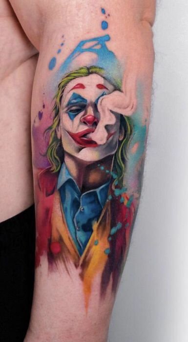 mẫu tattoo tên hề của joker