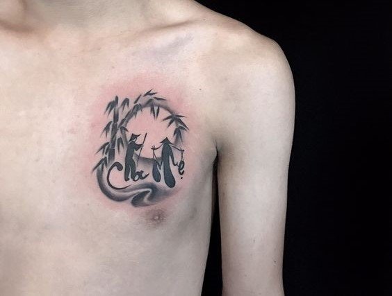 mẫu tattoo về cha mẹ rất nghệ thuật