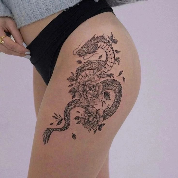 tattoo ở mông sang trọng cho khách