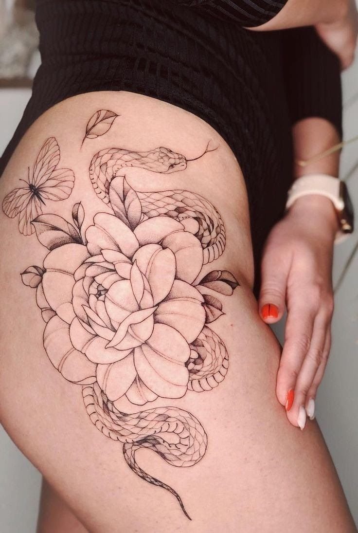 tattoo sau mông phong cách và sinh động