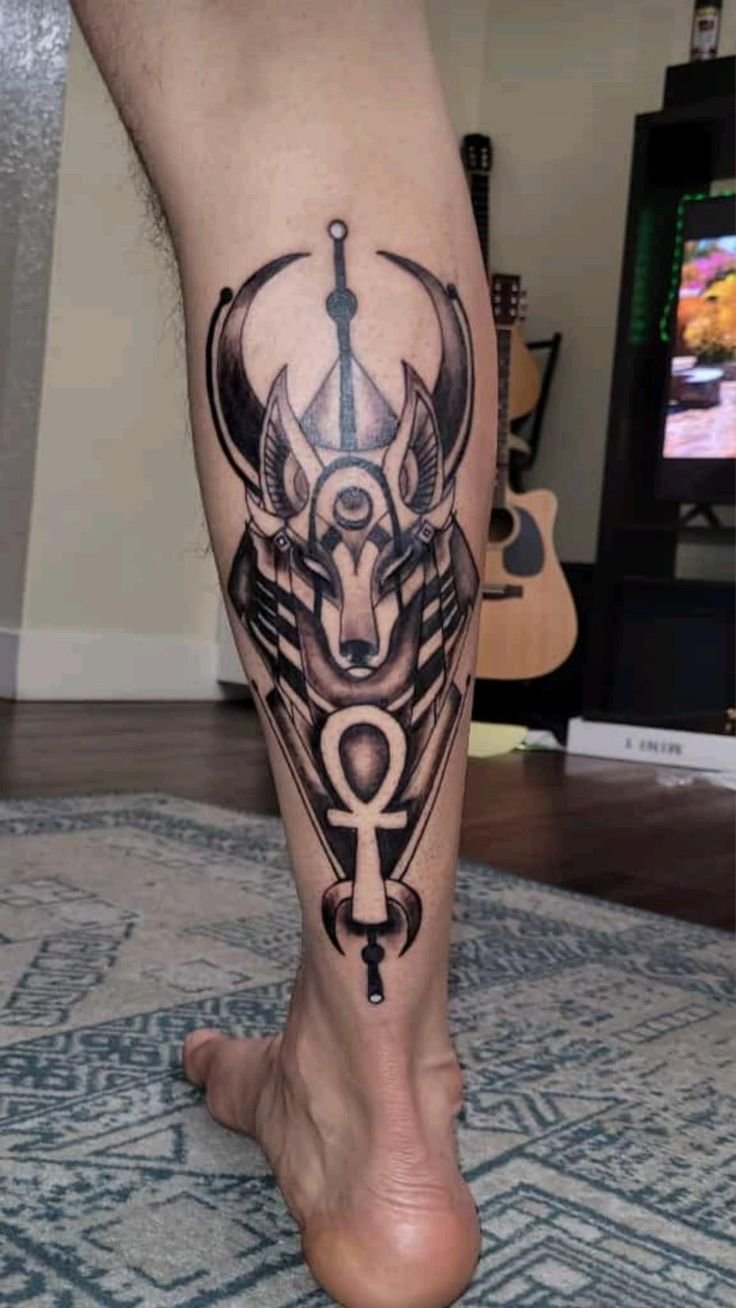 tattoo anubis đơn giản cho nam