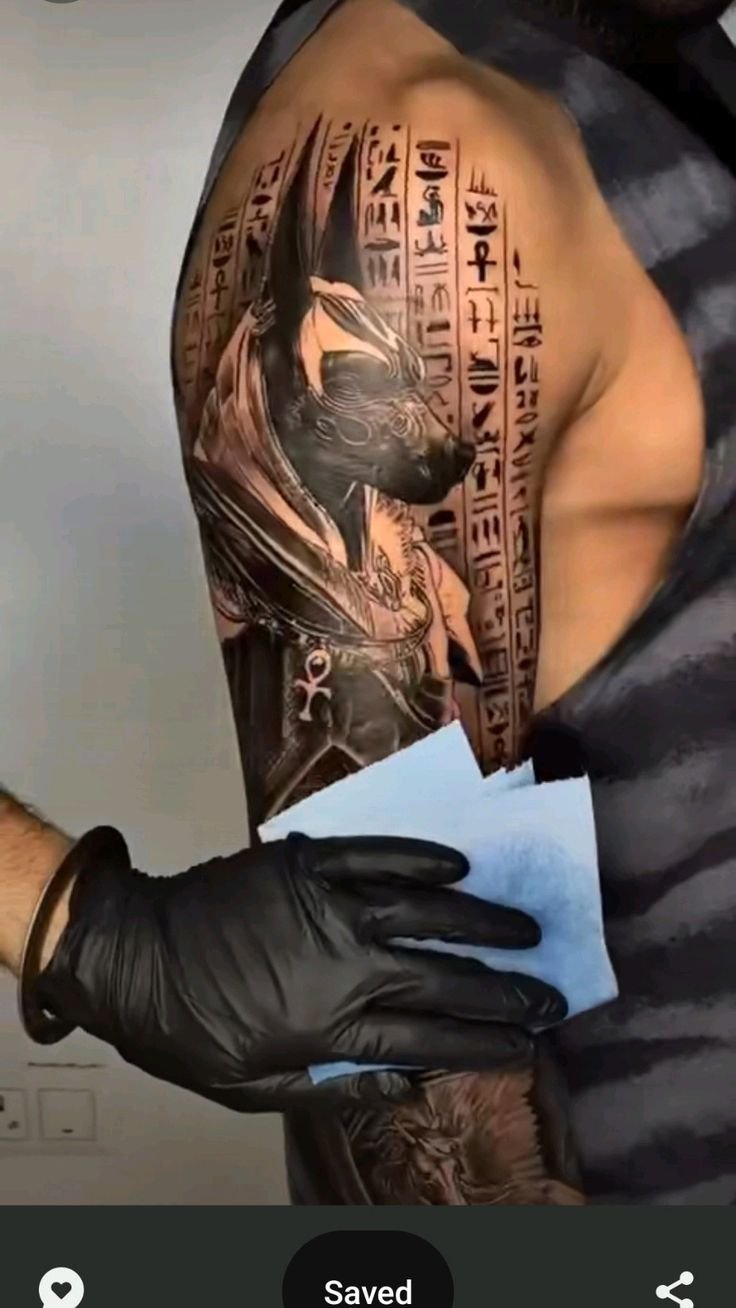 tattoo anubis kín tay cực đẹp