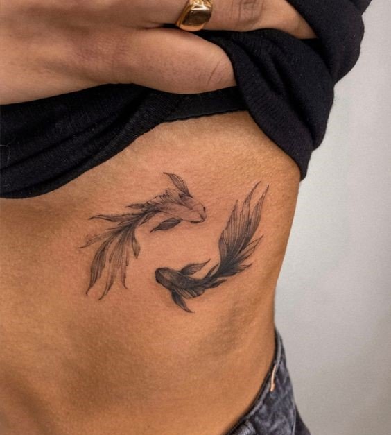 tattoo mini cá koi đẹp