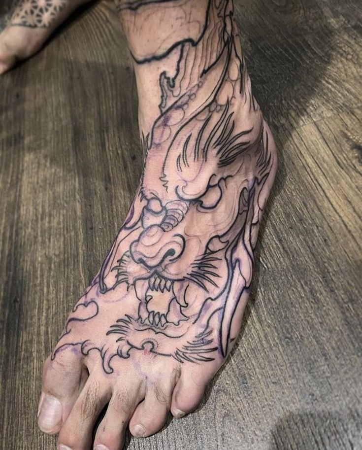 Tattoo con rồng đầy mạnh mẽ