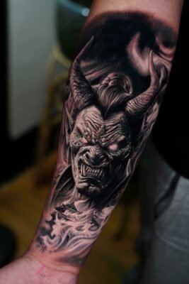 tattoo lucifer đậm nét