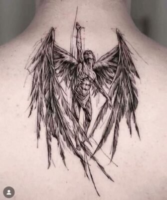 tattoo lucifer sau gáy