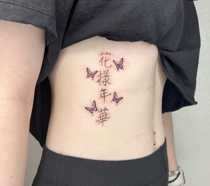 tattoo mini bốn con bướm cực xinh