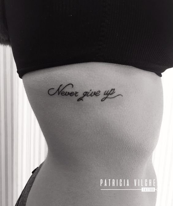 tattoo never give up quyến rũ cho nữ