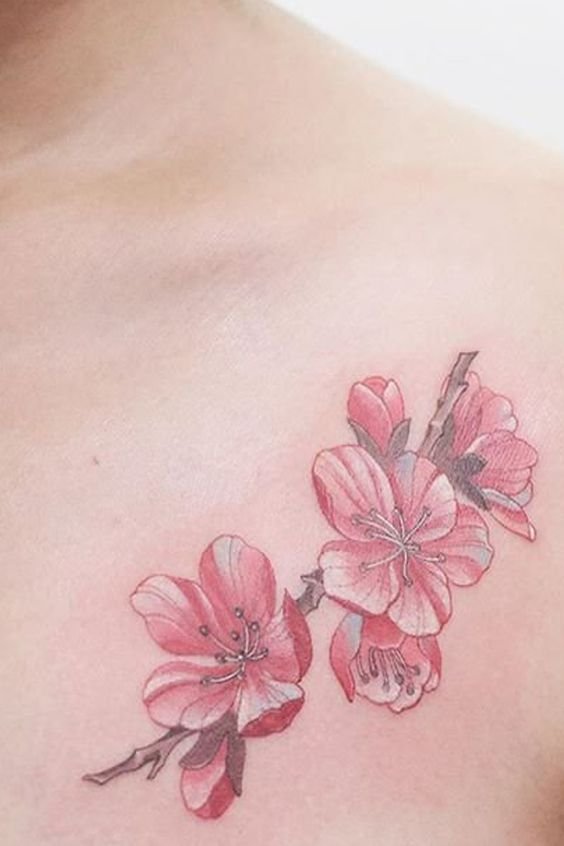 đẹp mắt với mẫu tattoo hoa đơn giản