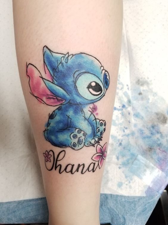 hình xăm nhân vật hoạt hình stitch mini mẫu 11