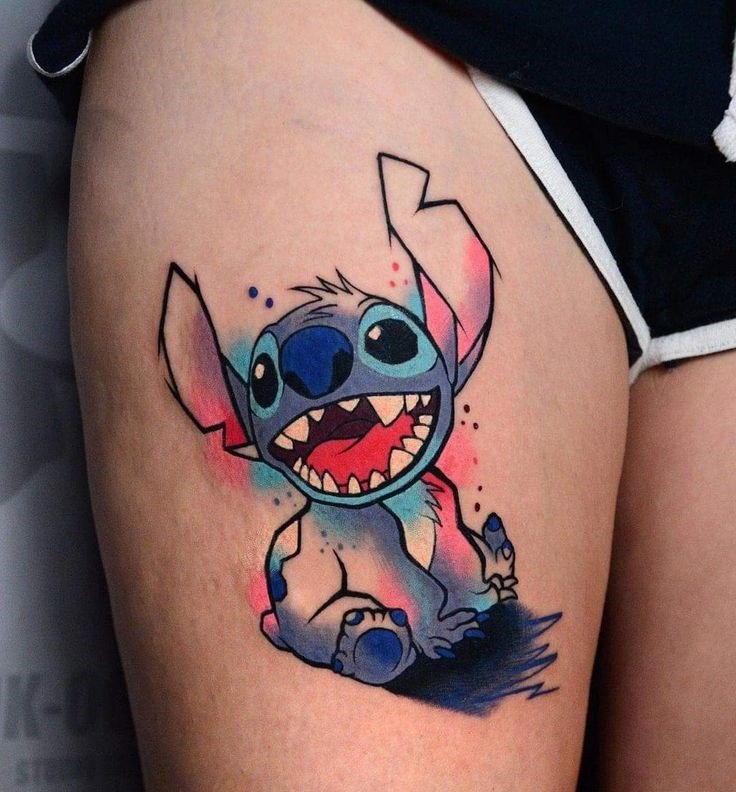 hình xăm nhân vật hoạt hình stitch mini mẫu 13