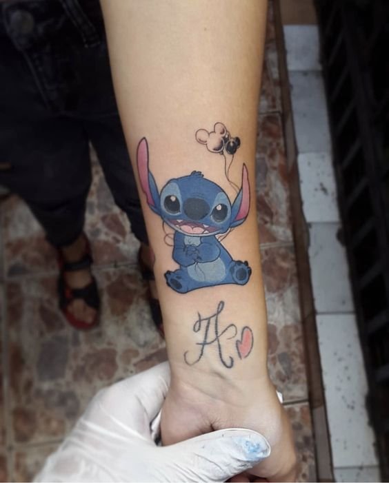 hình xăm nhân vật hoạt hình stitch mini mẫu 14