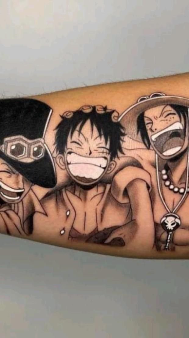 tattoo luffy cùng đồng bọn tattoo luffy cùng đồng bọn