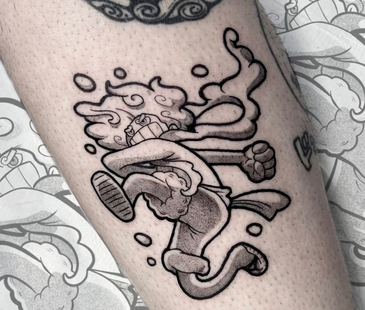 Tattoo Luffy đen trắng vô cùng đẹp tattoo luffy đen trắng siêu đẹp