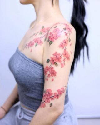 mẫu hoa tattoo nghệ thuật đầy độc đáo